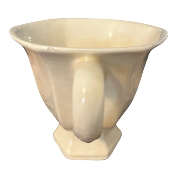 Handmade Ivory Glazed Ceramic Cup – “ICA” Monogram – Signed 915 – Studio Pottery - Picture 2 of 7